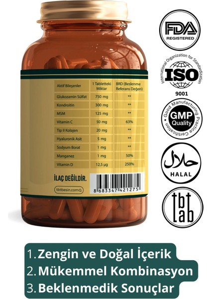 Multi Glukozamin: 9 Sinerjik Içerik ile Eklemlere Derinlemesine Bakım | 60 Tablet | indirimleri