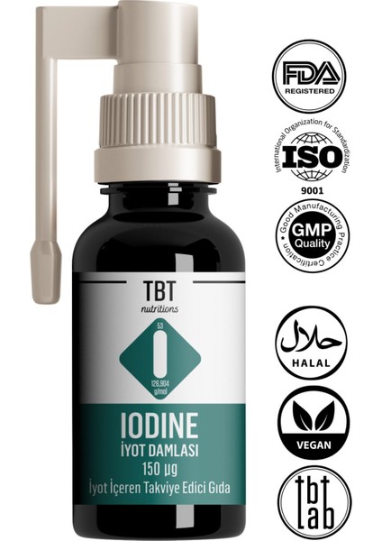 Türkiye'nin Tercihi: Iyot Damla - Takviye Edici Gıda - Boğaz Spreyi| 20 ml |