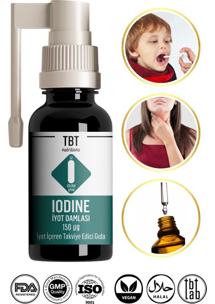 Türkiye'nin Tercihi: Iyot Damla - Takviye Edici Gıda - Boğaz Spreyi| 20 ml | fiyatları