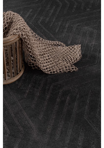 Kaymaz Taban Yıkanabilir Modern Salon Mutfak Oturma Odası Çocuk Odası Halısı 5025 Antrasıt indirimleri