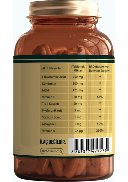 Glukozamin + Kondroitin + Msm Içeren Takviye Edici Gıda | 60 Tablet | modelleri