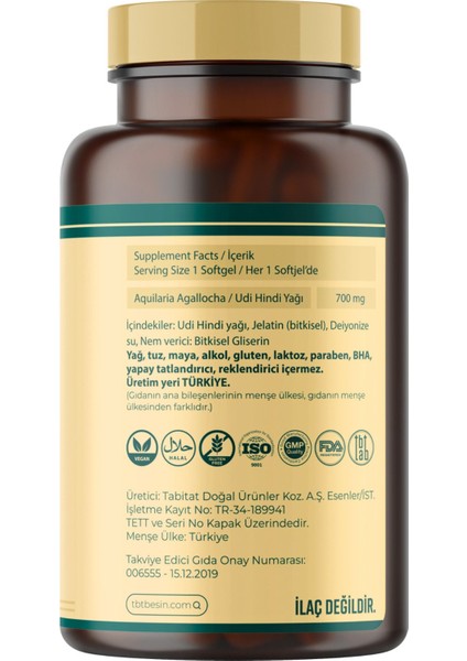 Udi Hindi Yağı Softjel Kapsül | 60 Yumuşak Kapsül | fırsatları