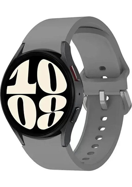 Samsung Galaxy Watch 7 44 mm ile Uyumlu Kordon Kavis Tasarımlı Silikon Kayış