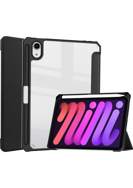 iPad Mini 6 / Mini 2024 Için Akrilik Tpu + Pu Kılıf (Yurt Dışından)