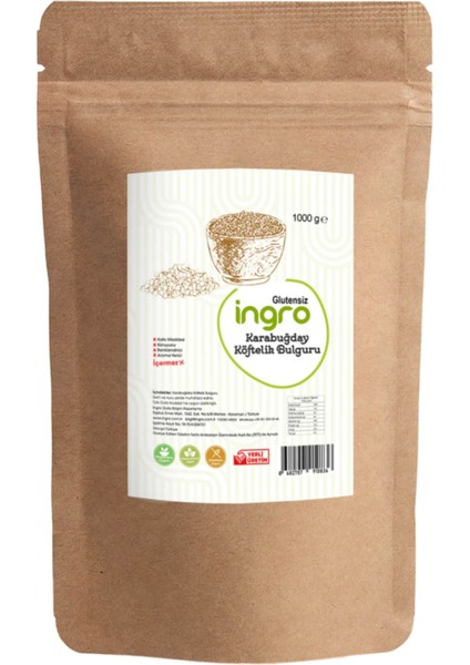 Ingro Glutensiz Karabuğday Köftelik Bulguru 1000 G