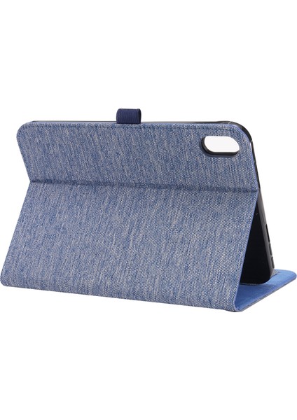 iPad Mini 6 / Mini 2024 Için Kumaş Teature Deri Kılıf (Yurt Dışından)