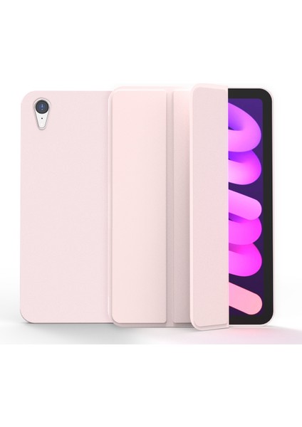 Tpu 3 Katlanır Tutucu Tablet Deri Kılıf iPad Mini 2024 / Mini 6 Için (Yurt Dışından)