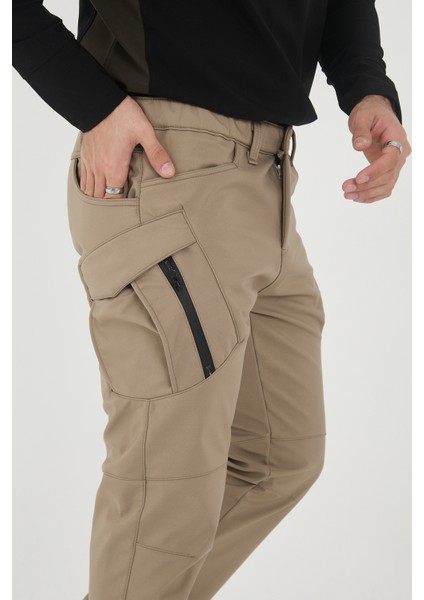 CAMP594 Outdoor Softshell Su Ve Rüzgara Dayanıklı içi Polarlı Kışlık Erkek Taktik Pantolon