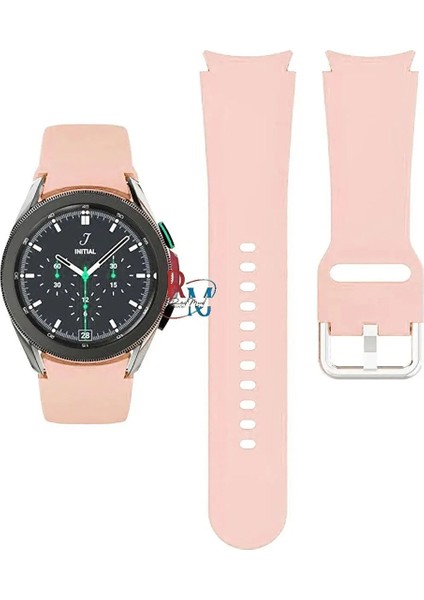 Samsung Galaxy Watch 5 Pro 45MM ile Uyumlu Kordon Kavis Tasarımlı Silikon Kayış