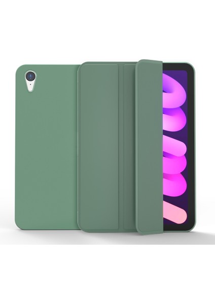 Tpu 3 Katlanır Tutucu Tablet Deri Kılıf iPad Mini 2024 / Mini 6 Için (Yurt Dışından)