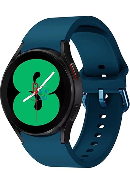 Samsung Galaxy Watch 7 44 mm ile Uyumlu Kordon Kavis Tasarımlı Silikon Kayış