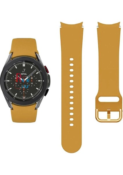 Samsung Galaxy Watch 6 44MM ile Uyumlu Kordon Kavis Tasarımlı Silikon Kayış
