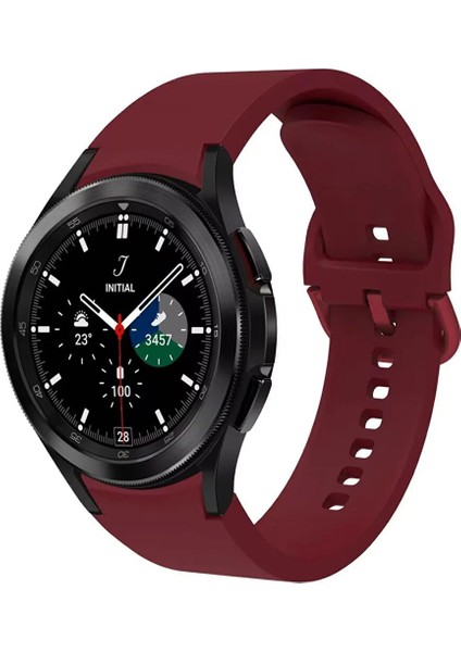 Samsung Galaxy Watch 6 Classic 43MM ile Uyumlu Kordon Kavis Tasarımlı Silikon Kayış