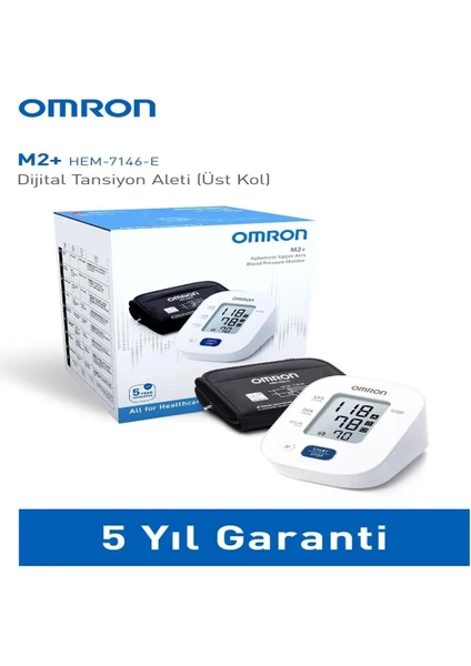 OMRON M2+ 30 Ölçüm Hafızalı Geniş Manşetli Üst Koldan Ölçer Dijital Tansiyon Aleti HEM-7146-E