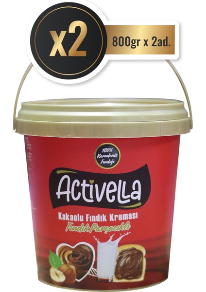 Kakaolu Fındık Kreması Parçacıklı 800 gr x 2