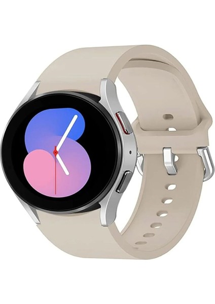 Samsung Galaxy Watch 5 Pro 45MM ile Uyumlu Kordon Kavis Tasarımlı Silikon Kayış