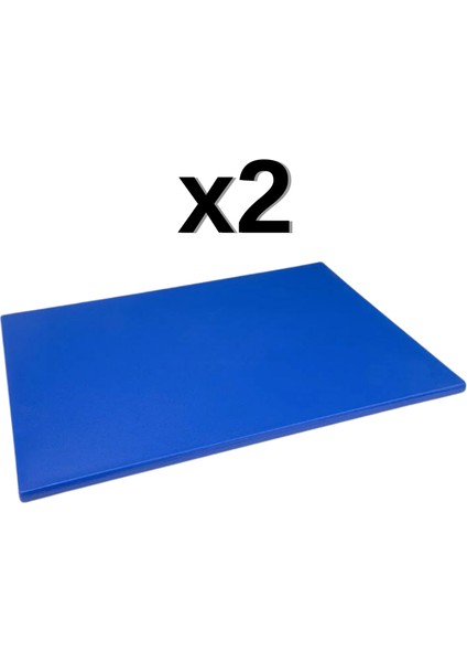 2'Li 40x30x2 Cm Polietilen Kesme Tahtası Kesim Levhası