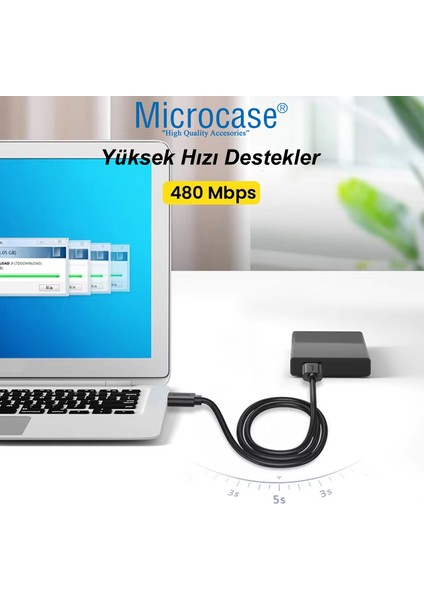USB A To USB A Iki Ucu Erkek Çift Taraflı USB 2.0 Kablo 50 cm AL4774