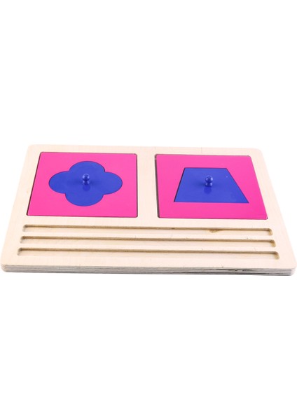 Montessori Metal Kalıplar Çizgi Çalışması Tepsisi