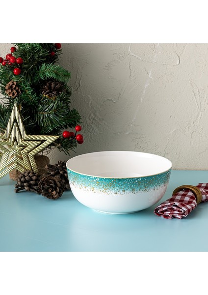 Istanbul Porselen Starlight Fine Bone New Year Yılbaşı Salata Kasesi 21 cm