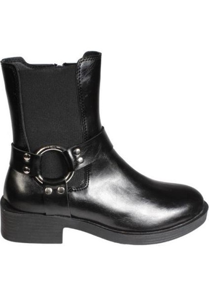 Kadın Siyah 4cm Topuklu Kenarı Lastikli Tokalı Soğuğa Dayanıklı Bot Bilek Uzunluğu 20CM fiyatları