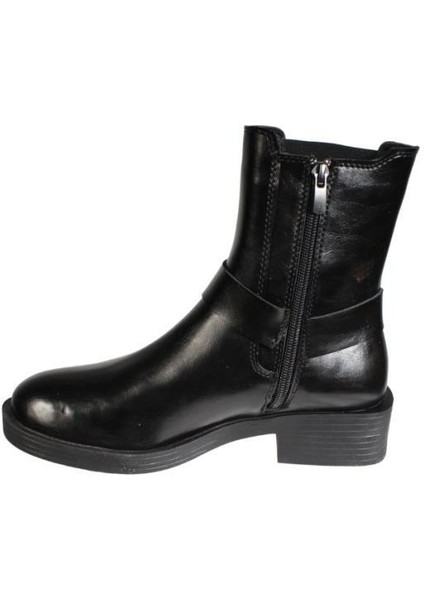 Kadın Siyah 4cm Topuklu Kenarı Lastikli Tokalı Soğuğa Dayanıklı Bot Bilek Uzunluğu 20CM modelleri