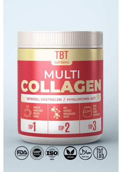 Kolajen Peptit + Hyaluronik Asit + Bitkisel Ekstreler + Vitamin Kompleks | 300 gr |