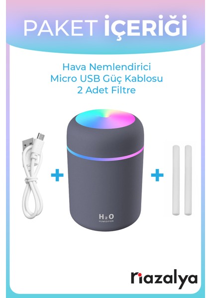 H2O 300 ml Ulrasonik Hava Nemlendirici ve Aroma Difüzörü