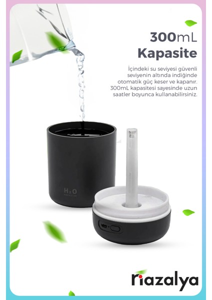 H2O 300 ml Ulrasonik Hava Nemlendirici ve Aroma Difüzörü
