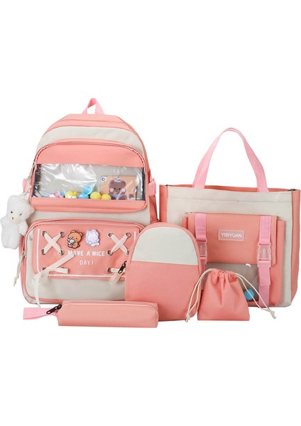Büyük Kapasiteli Beş Parçalı Okul Çantası (Yurt Dışından)