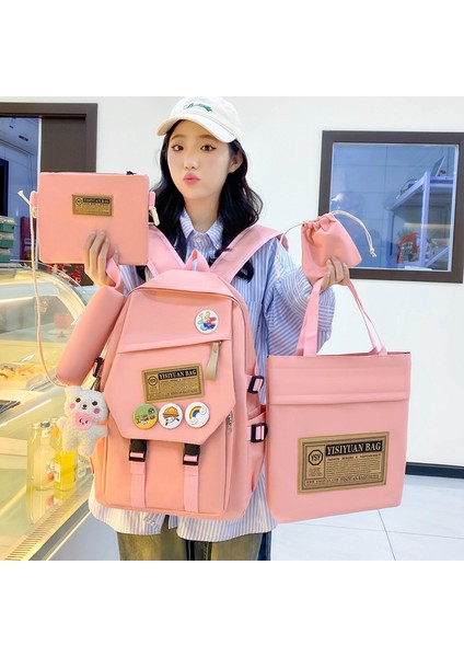 Ortaokul Lise Öğrencisi Okul Çantası Beş Parçalı Çok Fonksiyonlu Özel Ders Çantası Üniversite Öğrencisi Sırt Çantası (Yurt Dışından) fırsatları