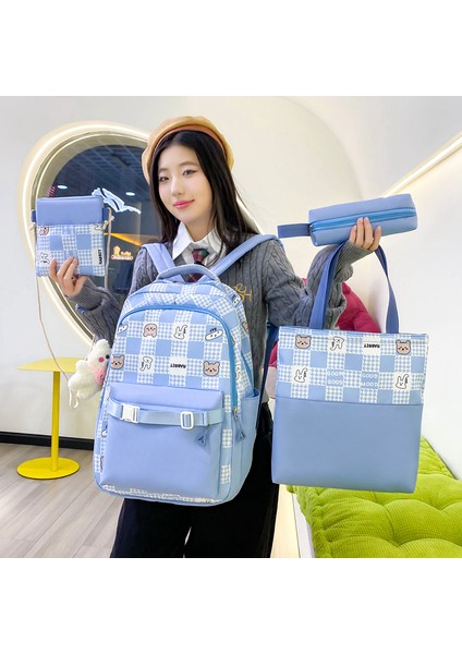 Dört Parçalı Sırt Çantası Üniversite Öğrencisi Sırt Çantası (Yurt Dışından) indirimleri