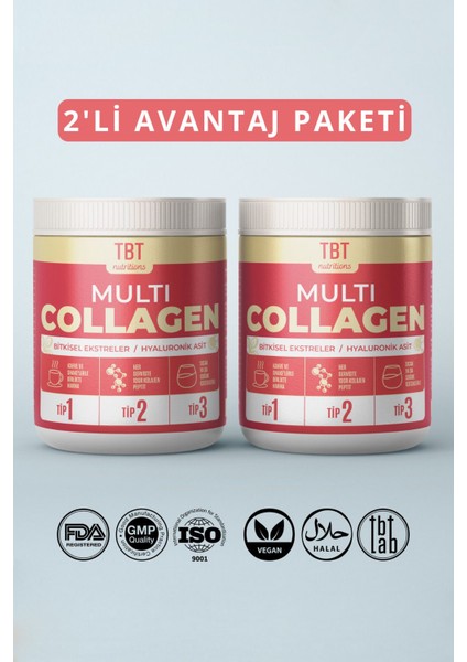 Kolajen Peptit + Hyaluronik Asit + Bitkisel Ekstreler + Vitamin Kompleks 2 Adet | 300X2 gr |