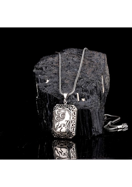 925 Ayar Gümüş Üç Hilal Kurt Motifli Kolye