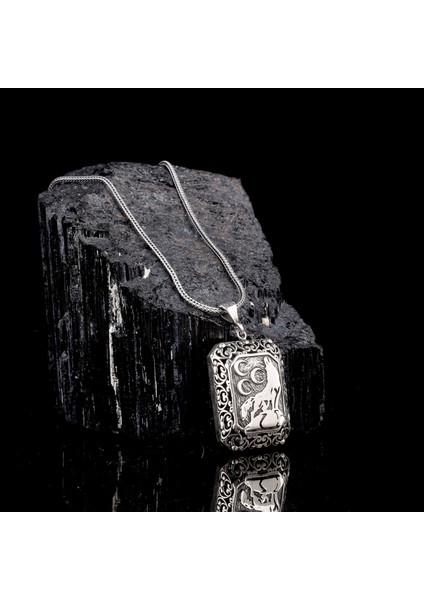 925 Ayar Gümüş Üç Hilal Kurt Motifli Kolye fiyatları