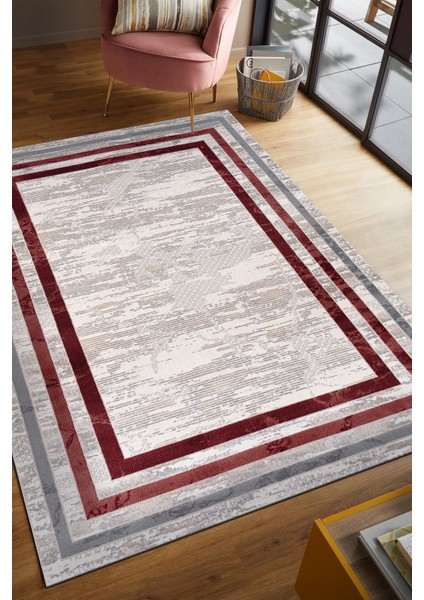 Troya Yumuşak Konforlu Halı Kırmızı J0076