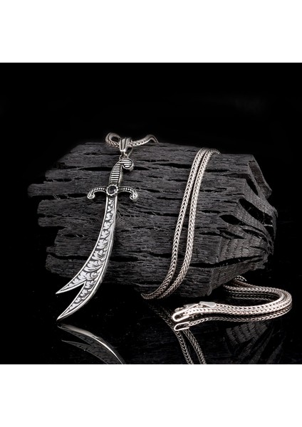 925 Ayar Gümüş Hz Ali Kılıcı Model Kolye fiyatları