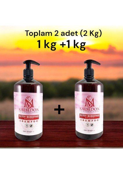 Kalsedon Şampuan Biotin+Horsetail Hacim ve Dolgunluk Şampuanı 1000 ml (2 Adet)