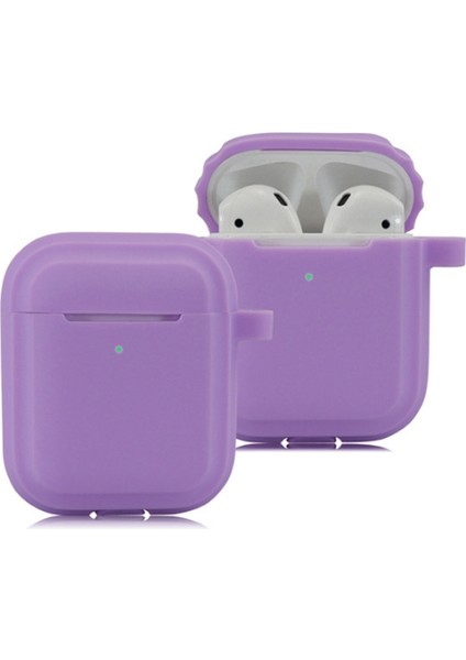 Airpods Için 1/2 (Açık Mor) Kulaklık Yumuşak Silikon Kılıf (Açık Mor) (Yurt Dışından)
