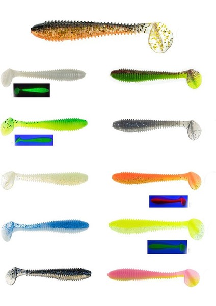 Round Bait 70MM Silikon Balık