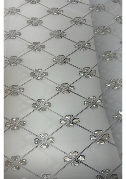 Baklava Dilimi Desenli Buz Beyazı Pvc Mika Masa Örtüsü Kalınlık 1,3 mm 70 cm Lik fiyatları