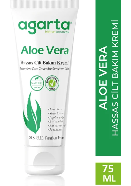 Doğal Aloe Vera El Ve Vücut Bakım Kremi 75 ml