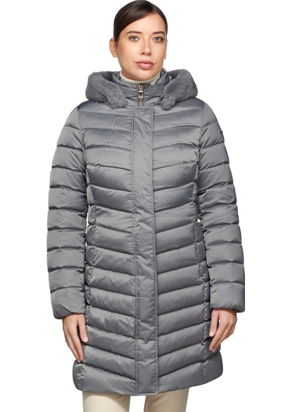 Kadın Gri Xhup, Bettanie Kapüşonlu Uzun Mont W4626HT3122F1787 fiyatları