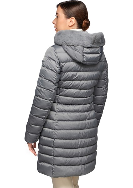 Kadın Gri Xhup, Bettanie Kapüşonlu Uzun Mont W4626HT3122F1787 modelleri