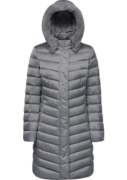 Kadın Gri Xhup, Bettanie Kapüşonlu Uzun Mont W4626HT3122F1787 fırsatları