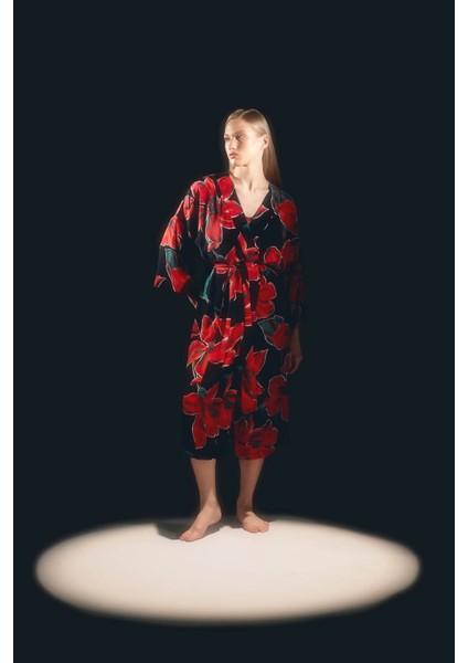 Kadın Vegan Dokuma Kimono