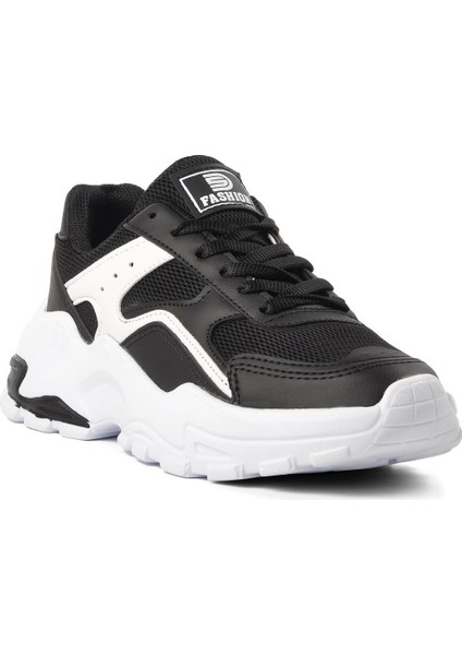 Siyah-Beyaz Kadın Spor Ayakkabı