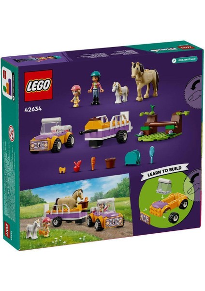 42634 Lego® Friends At ve Midilli Römorku 105 Parça +4 Yaş indirimleri