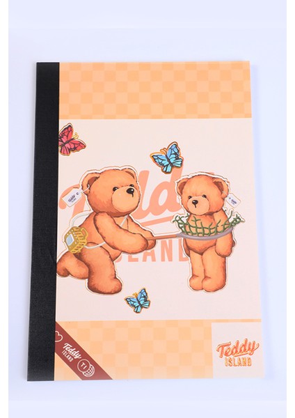 Teddy Island A5 Çizgili Defter 40 Yaprak