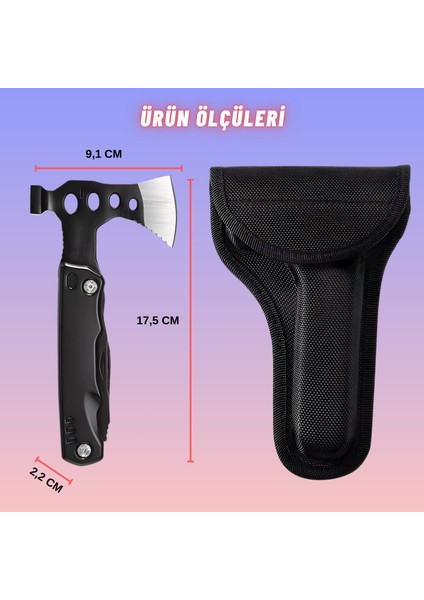 Katlanır Outdoor Profesyonel Balta Çakı Çekiç Bıçak Pense Kamp Piknik Doğa Çok Fonksiyonlu alet seti